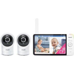1080p Smart WiFi Remote Access 2Camera BabyMonitor, 360° Pan&Tilt, 10X Zoom
